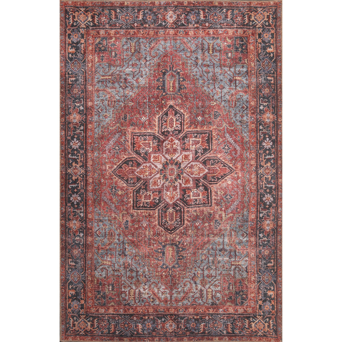 London 4805 Red Anna Area Rug, Size  5 X 76 Inch