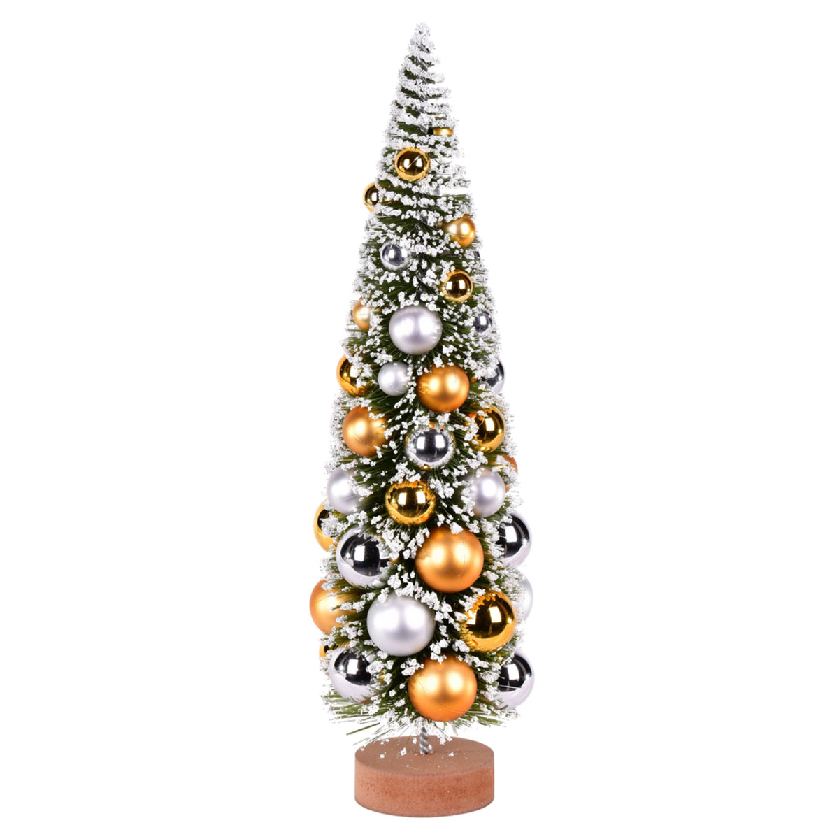 18 Inch  Frosted Green Tree Silvergold Balls