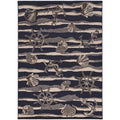 Lucia 2776 Blue Seashore Area Rug, Size  53 Inch  X 77 Inch