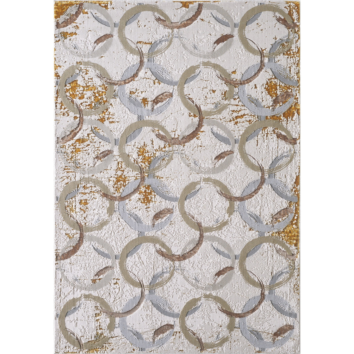 Luna 7137 Birch White Area Rug, Size  710 Inch  X 1010 Inch