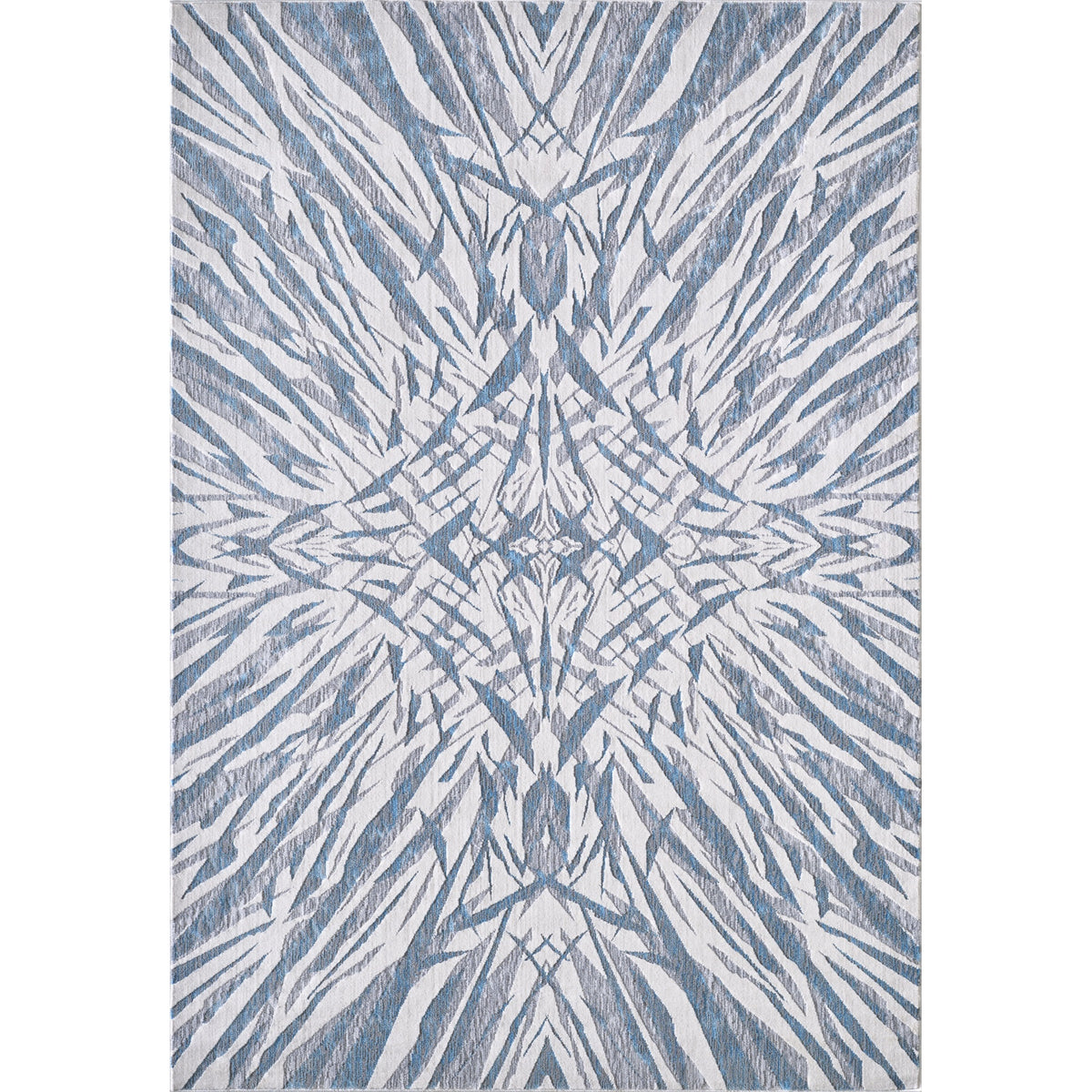 Luna 7144 Gold/Grey Watercolors Area Rug, Size  53 Inch  X 77 Inch
