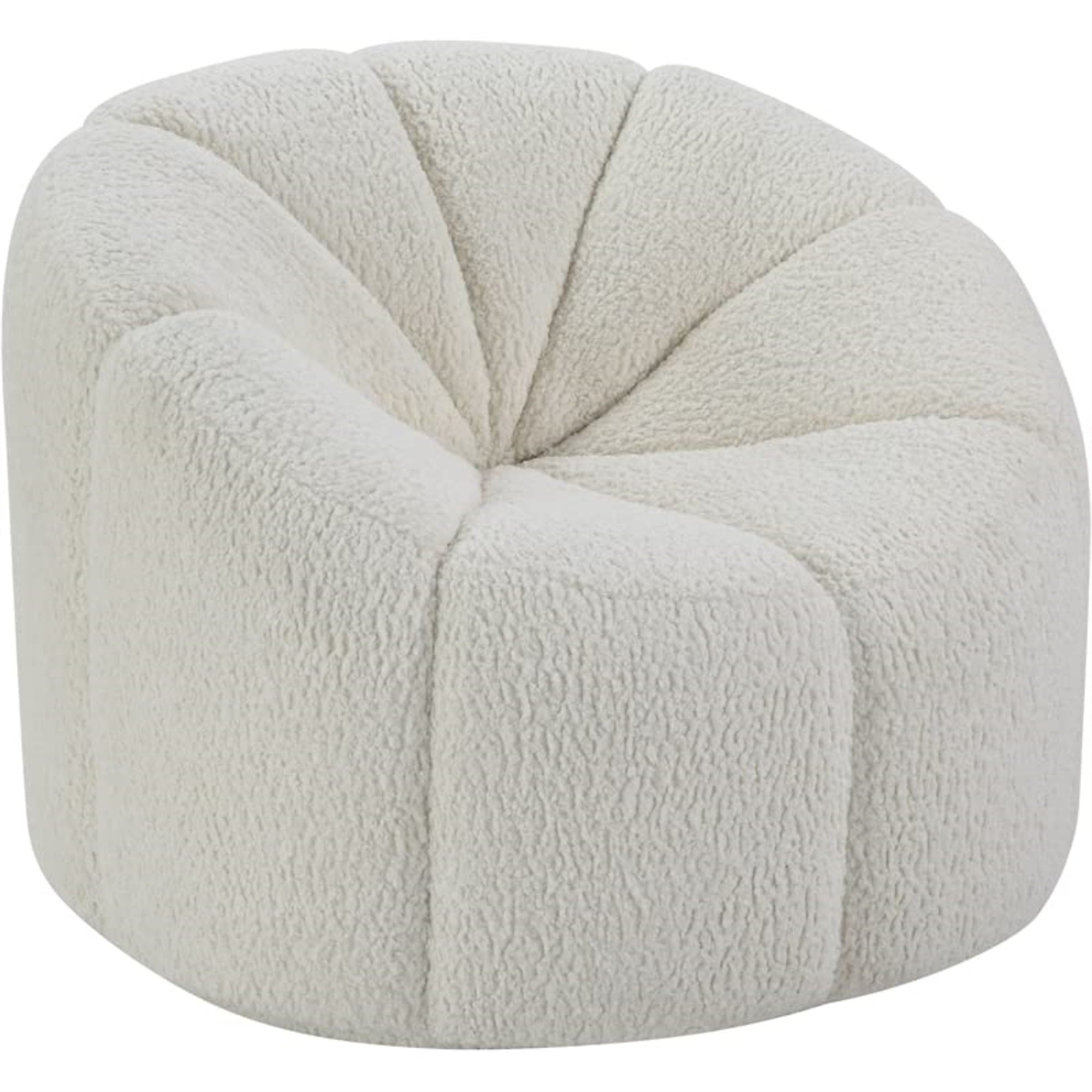 LV00230  Chair w/Swivel, White Teddy Sherpa  Osmash