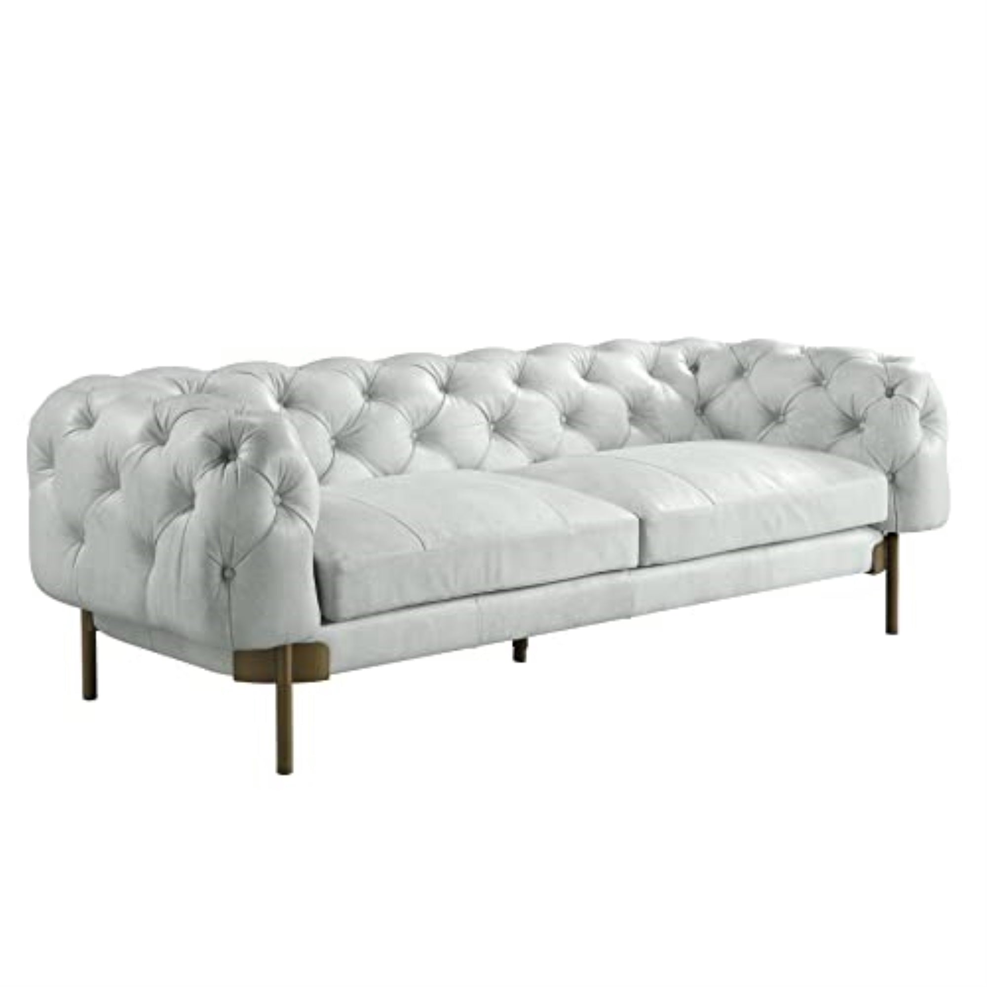 LV01021 - Sofa, Vintage White Top Grain Leather - Ragle