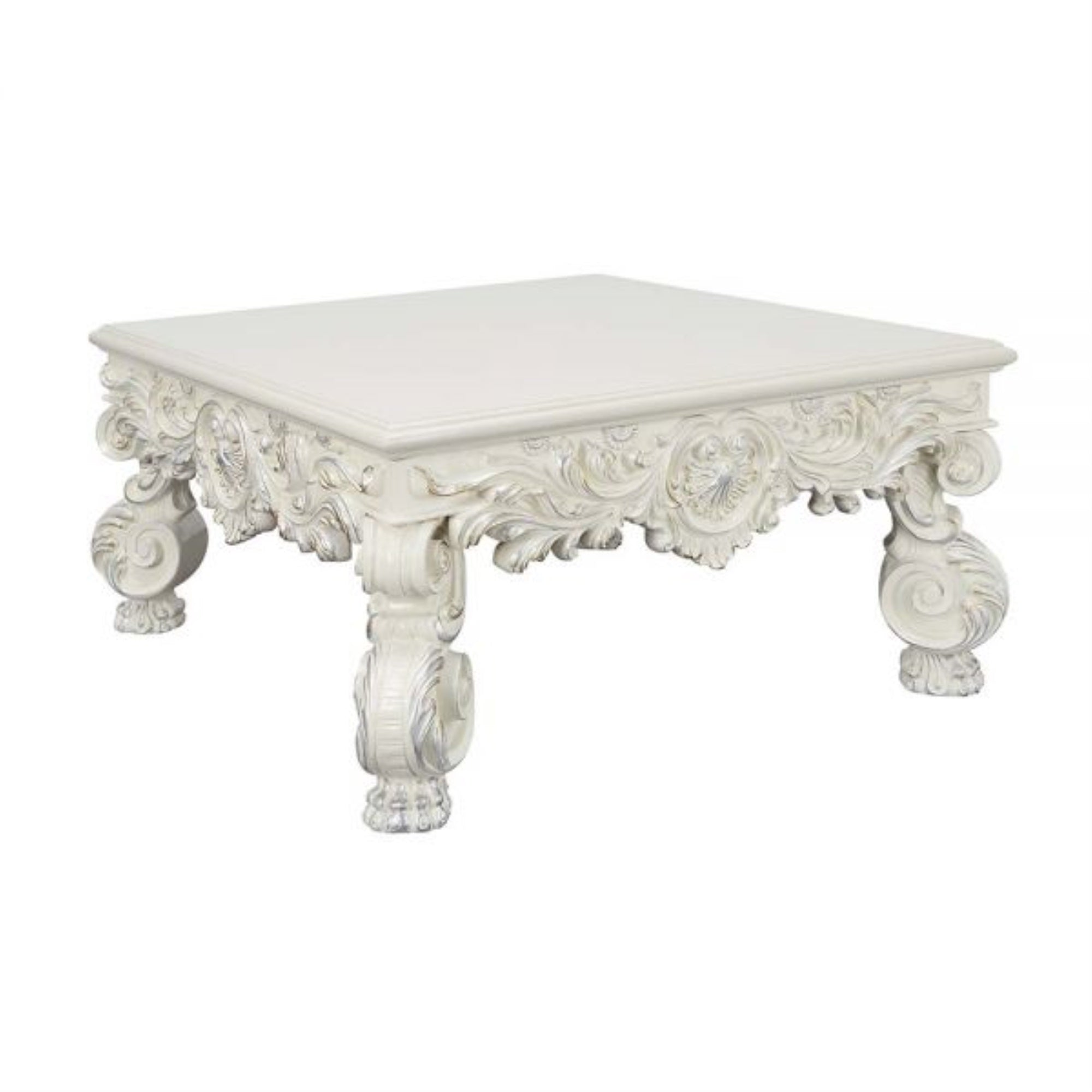 LV01217 Coffee Table, Antique White Finish  Adara ( 1Pc/1Ctn )