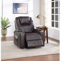 Acme Evander Power Lift Recliner, Brown Leather Aire