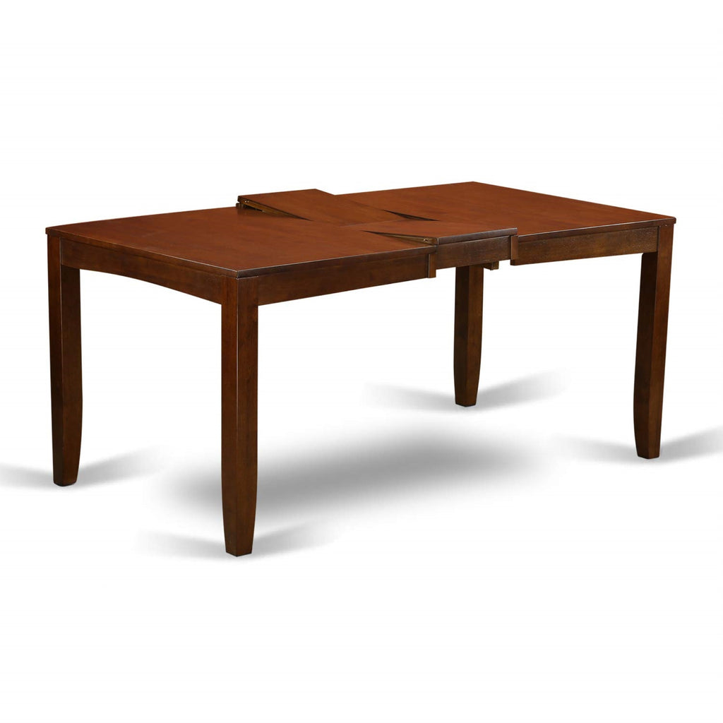 East West Furniture LYFD5-ESP-W Lynfield 5 Piece Dinette Set for 4 Includes a Rectangle Table with Butterfly Leaf and 4 Dining Room Chairs, 36x66 Inch