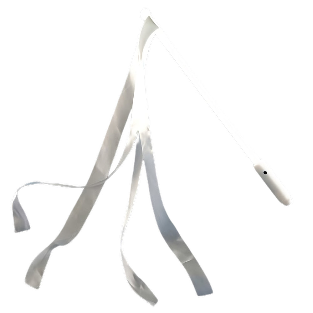 Light Up White Satin Ribbon Wand for Weddings