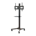 Mobile cart with tempered glass shelf, height and tilt adjustment for 37 to 70 Plasma, LCD or LED displays