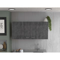 TUHOME Napoles Wall Cabinet, Two Shelves, Two-Door Cabinet, Metal Handles-White/Smoky Oak, For Kitchen Room