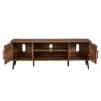 Modern Rustic Wood Finish TV Stand with Mid-Century Legs - for TV up to 65-inch