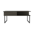 TUHOME Armin Lift Top Coffee Table, One Shelf, Countertop Table, One Flexible Shelf, Espresso+Onyx, For Living Room