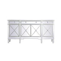 72 inch mirrored credenza in antique white