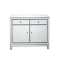 Nightstand 2 drawers 2 doors 38in. W x 12in. D x 32in. H in antique silver paint