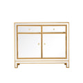 Nightstand 2 drawers 2 doors 38in. W x 12in. D x 32in. H in gold