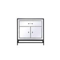 James 28.5 in. mirrored cabinet in black