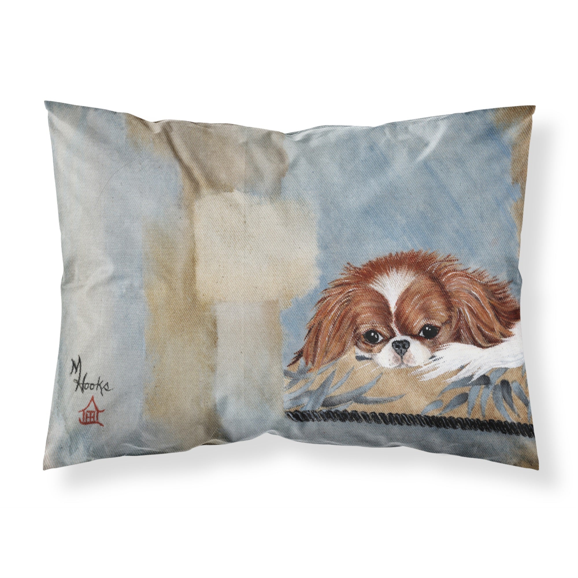 'Caroline'S Treasures Mh1010Pillowcase Japanese Chin Resting Fabric Standard Pillowcase, Large, Multicolor'