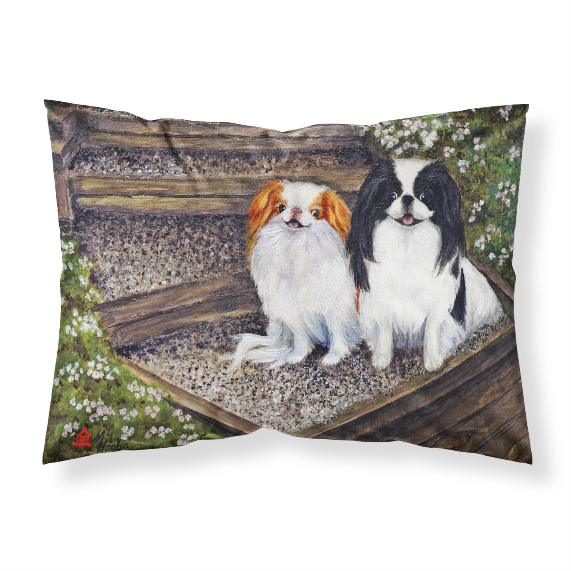 'Caroline'S Treasures Mh1047Pillowcase Japanese Chin Daddy'S Girls Fabric Standard Pillowcase, Large, Multicolor'