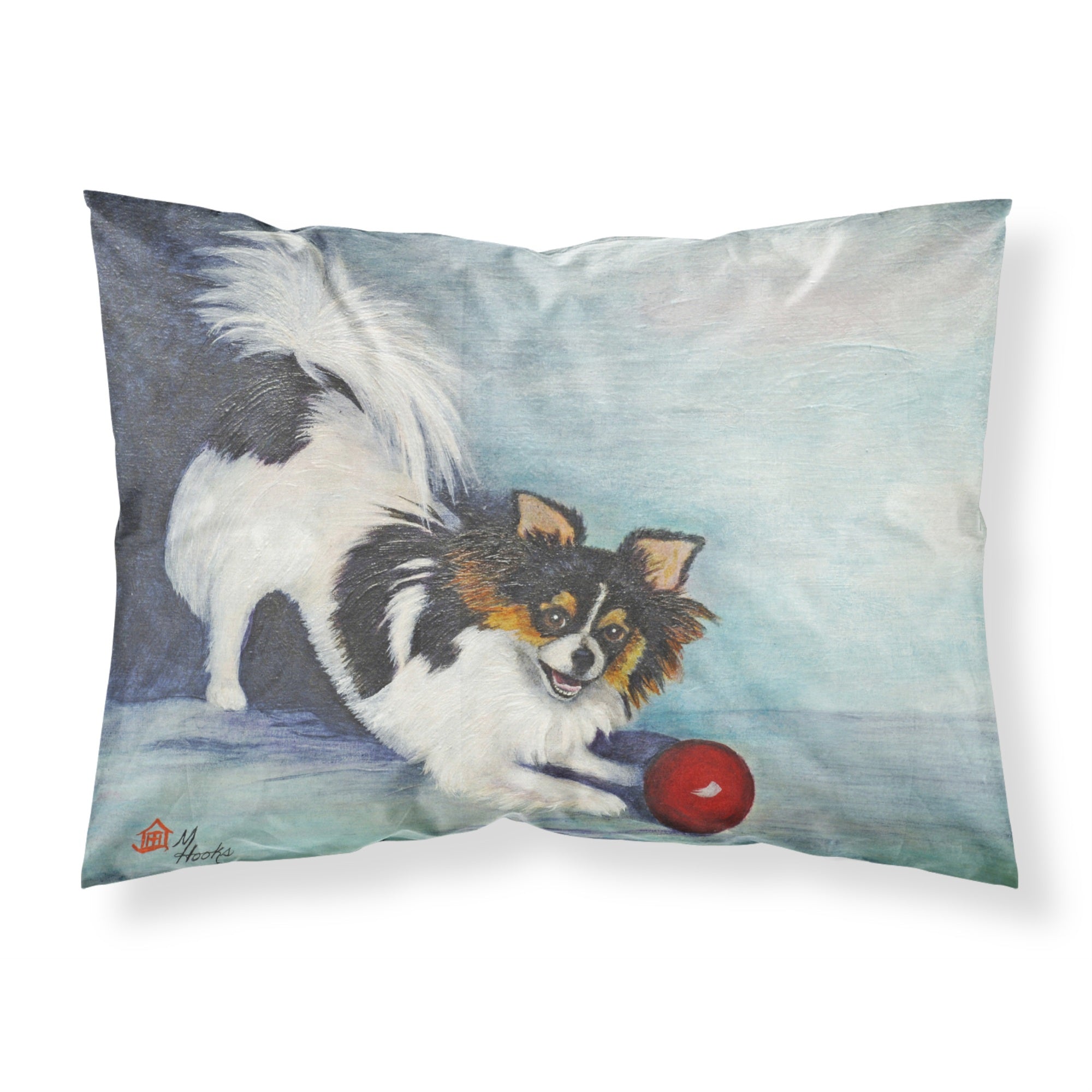 'Caroline'S Treasures Mh1054Pillowcase Chihuahua Play Ball Fabric Standard Pillowcase, Large, Multicolor'