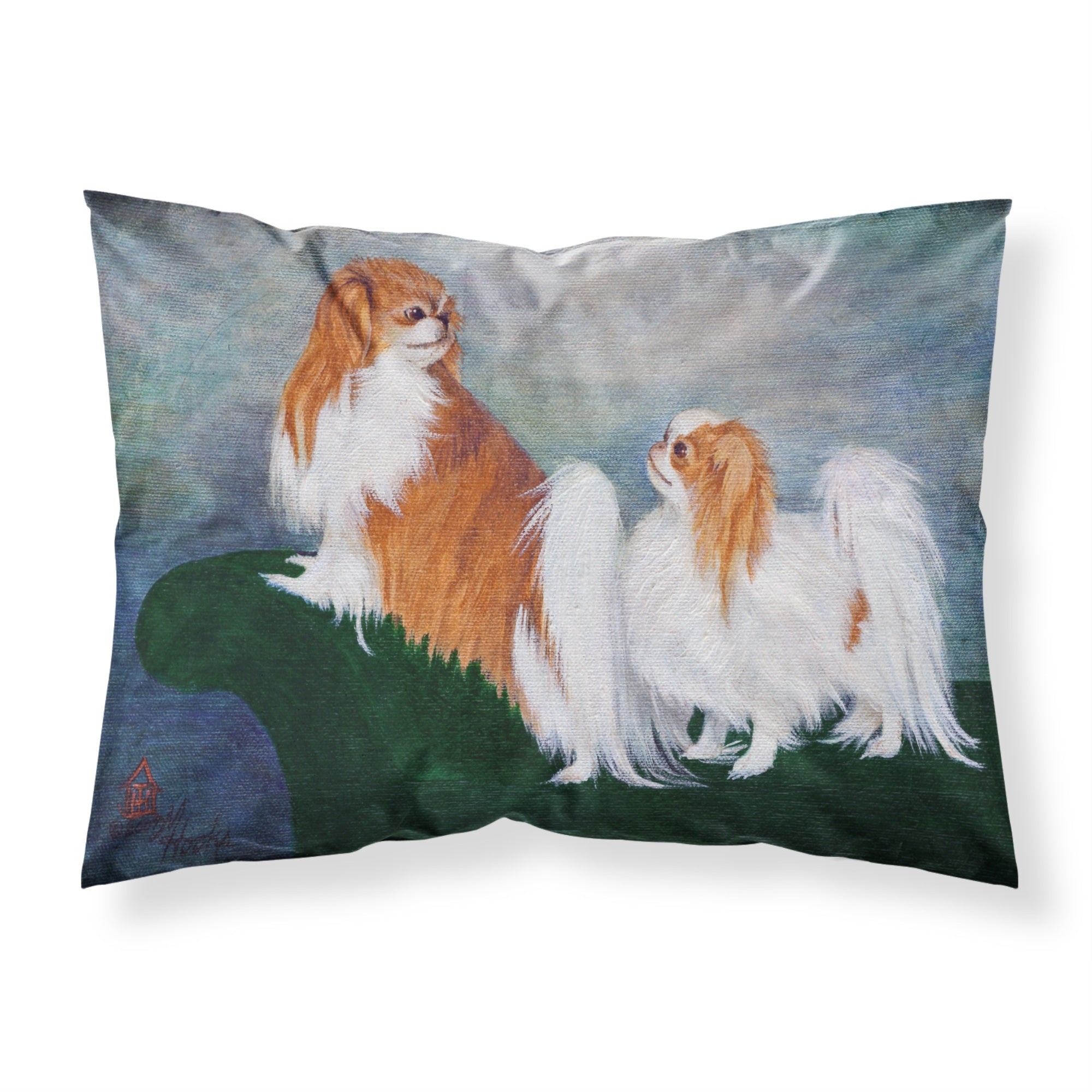 'Caroline'S Treasures Mh1059Pillowcase Japanese Chin Standing On My Tail Fabric Standard Pillowcase, Large, Multicolor'