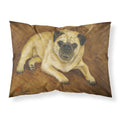 'Caroline'S Treasures ''Fawn Pug Roscoe'' Printed, Polyester Envelope Closure Pillowcase, Standard, Multicolor'