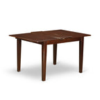 East West Furniture MILA5C-MAH-C 5 Piece Dining Set Includes a Rectangle Dining Room Table with Butterfly Leaf and 2 Linen Fabric Kitchen Chairs with 2 Benches, 36x54 Inch, Mahogany