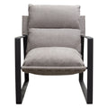 Miller Accent Sling Chair in Grey Fabric w/ Black Powder Coated Metal Frame by Diamond Sofa