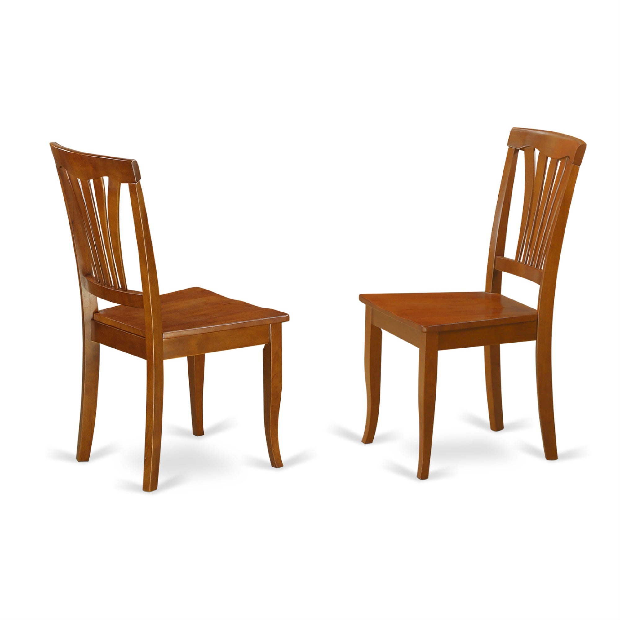 East West Furniture MLAV7-SBR-W Milan 7 Piece Set Consist of a Rectangle Dining Room Table with Butterfly Leaf and 6 Wood Seat Chairs, 36x54 Inch
