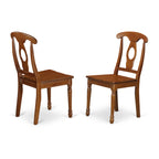 East West Furniture MLNA5-SBR-W 5 Piece Kitchen Table & Chairs Set Includes a Rectangle Dining Table with Butterfly Leaf and 4 Dining Room Chairs, 36x54 Inch, Saddle Brown