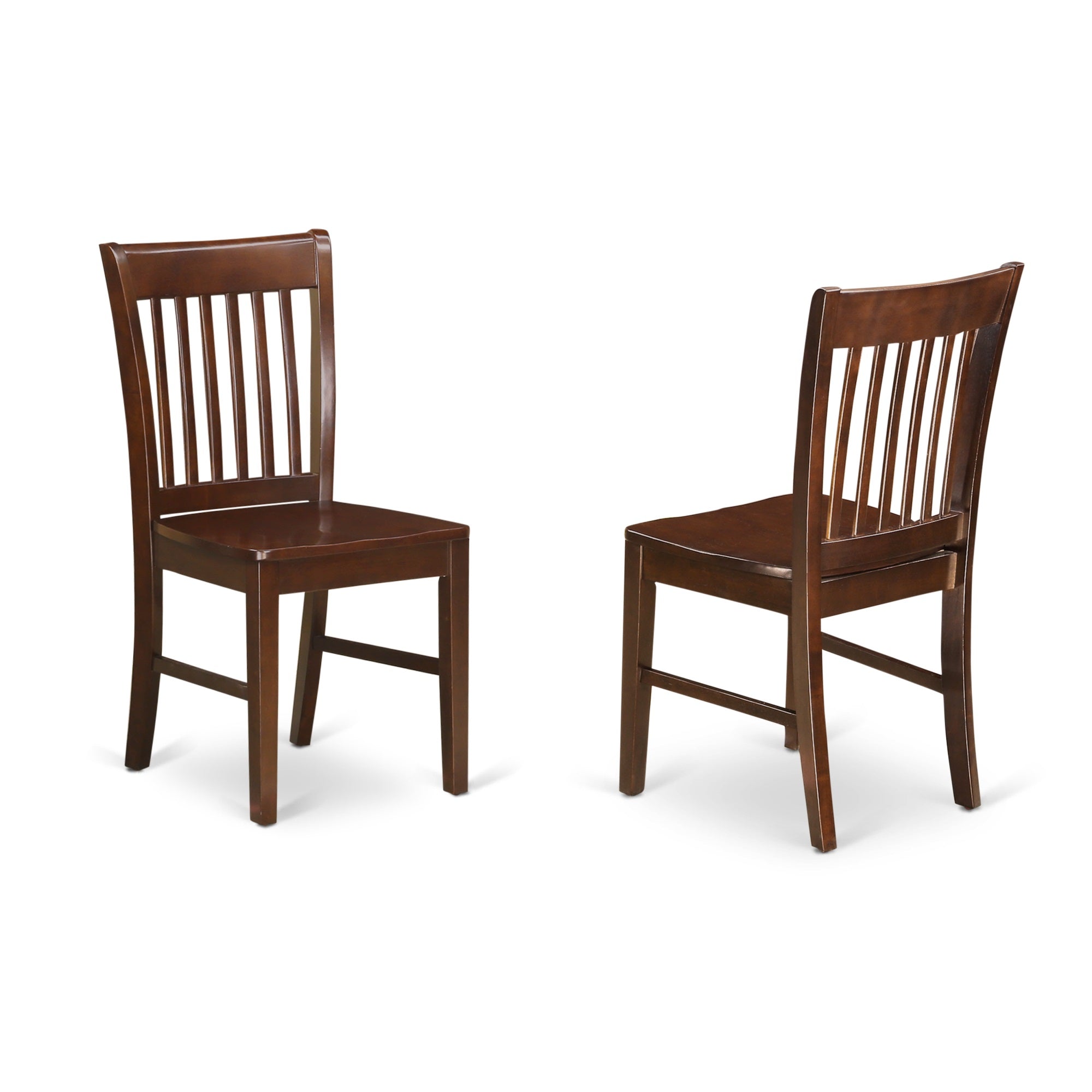 East West Furniture MLNO6C-MAH-W 6 Piece Kitchen Table & Chairs Set Contains a Rectangle Dining Room Table with Butterfly Leaf and 4 Dining Chairs with a Bench, 36x54 Inch, Mahogany
