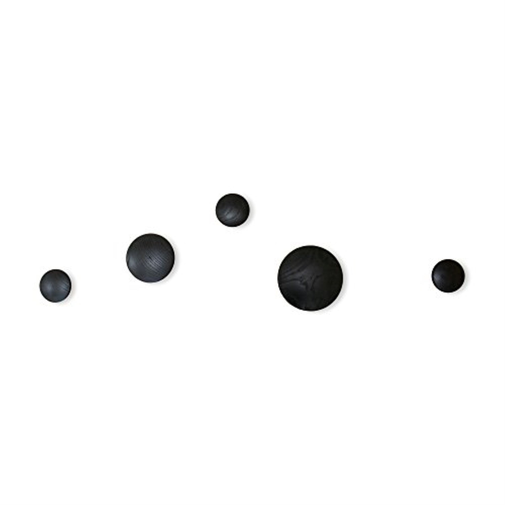 Wall Button Coat Hanger, Black