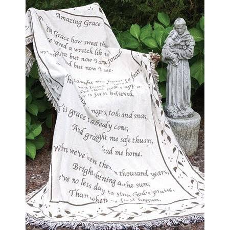 Manual Woodworkers & Weavers Aamazg 46 X 60 In. 2 Layer Church Throw Amazing Grace