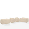 Protective 4Pc Outdoor Furniture Cover Set  Heavy Gauge Vinyl, Drawstring Closure, Fits Wicker Loveseats & Patio Chairs