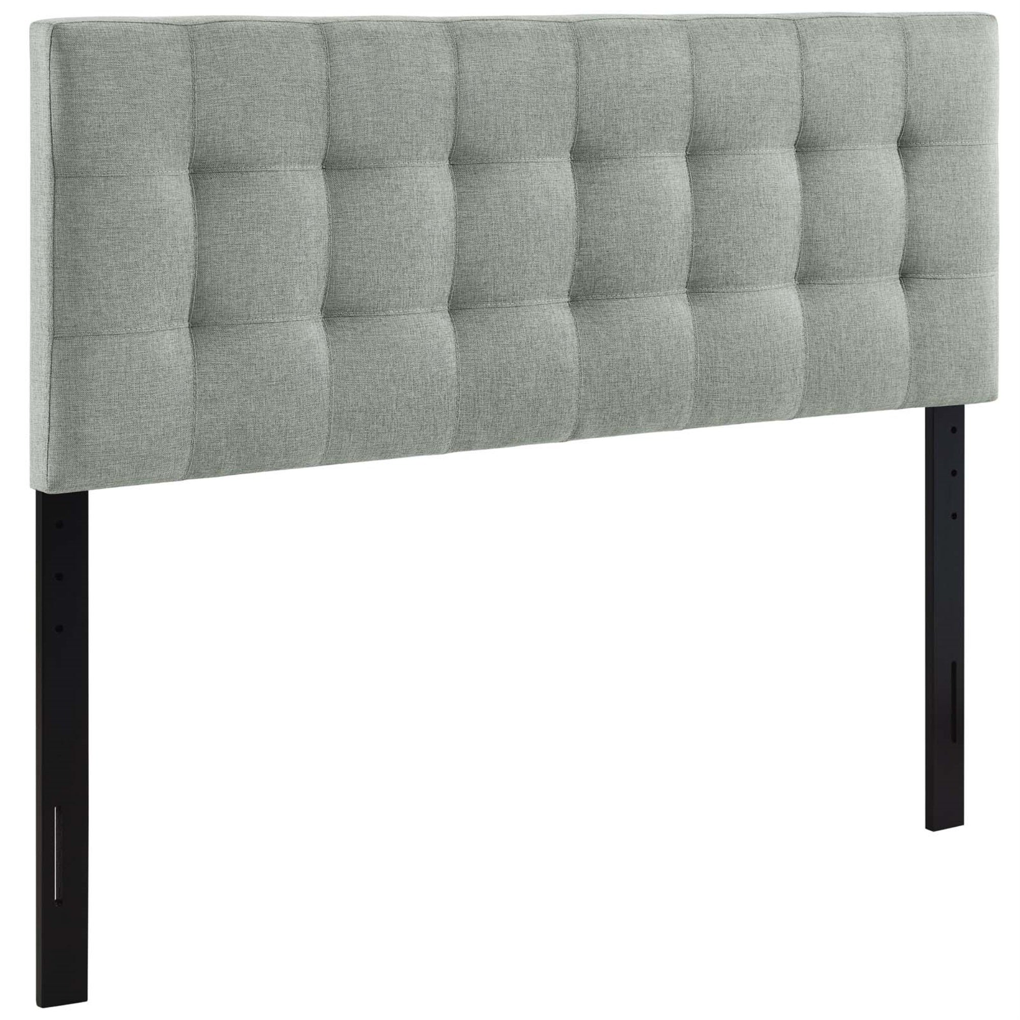 Ergode Lily King Upholstered Linen Fabric Tufted Headboard - Elegant Design, Durable Construction, Gray