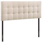 Modway Lily Tufted Linen Fabric Upholstered King Headboard in Ivory
