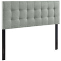 Ergode Lily Full Upholstered Linen Fabric Tufted Headboard - Elegant and Durable Gray Headboard for Full Beds - Complete Bedroom