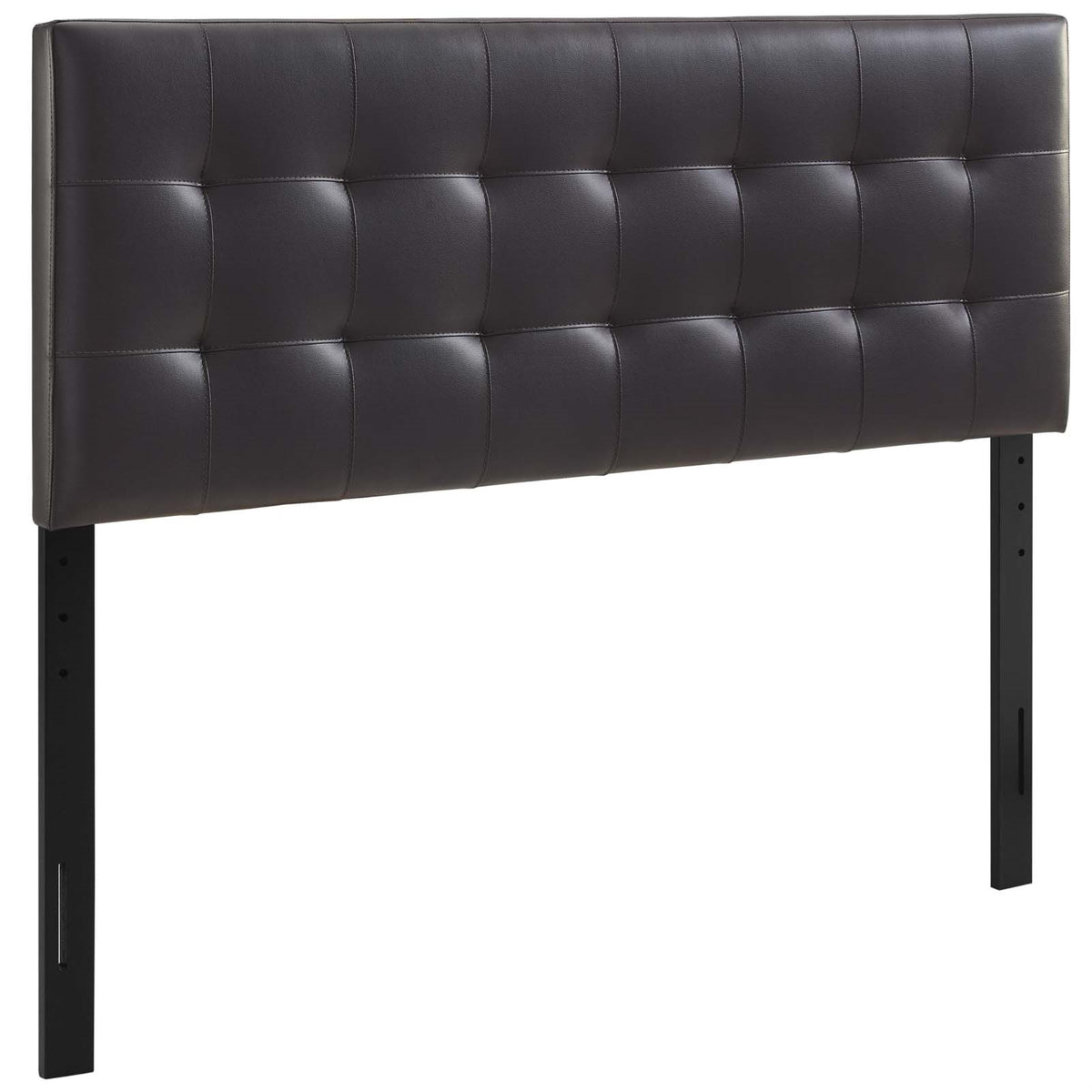 Ergode Lily Full Upholstered Faux Leather Tufted Headboard - Brown