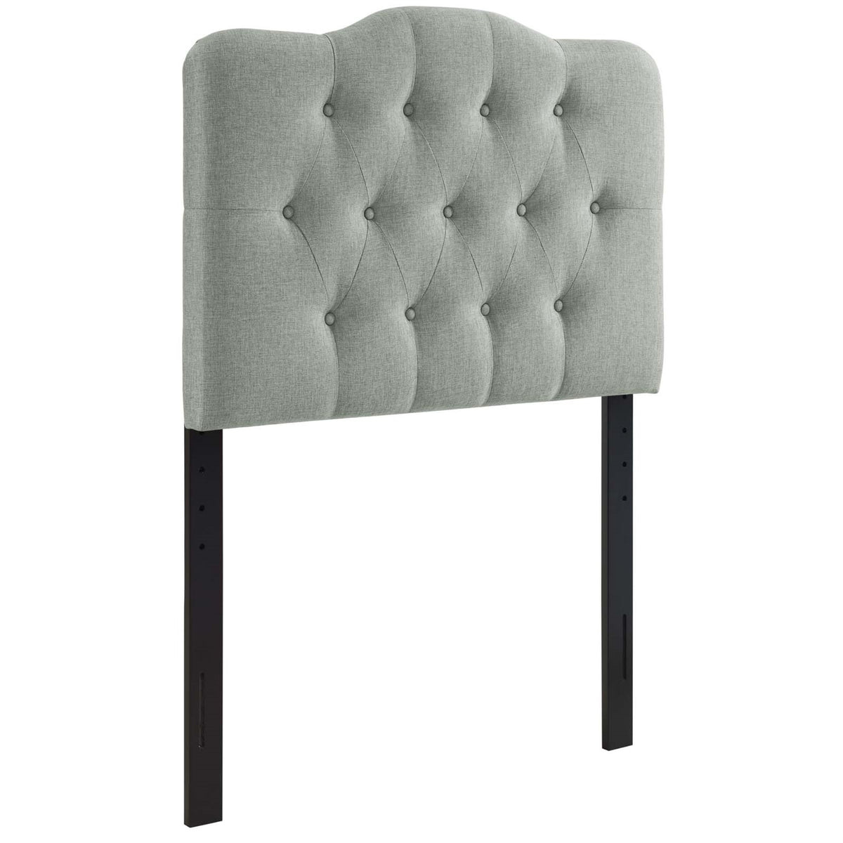 Ergode Annabel Button Tufted Linen Fabric Twin Headboard - Enhance Dorm, Kid, Teen or Guest Bedroom Ambiance - Elegant Design, L