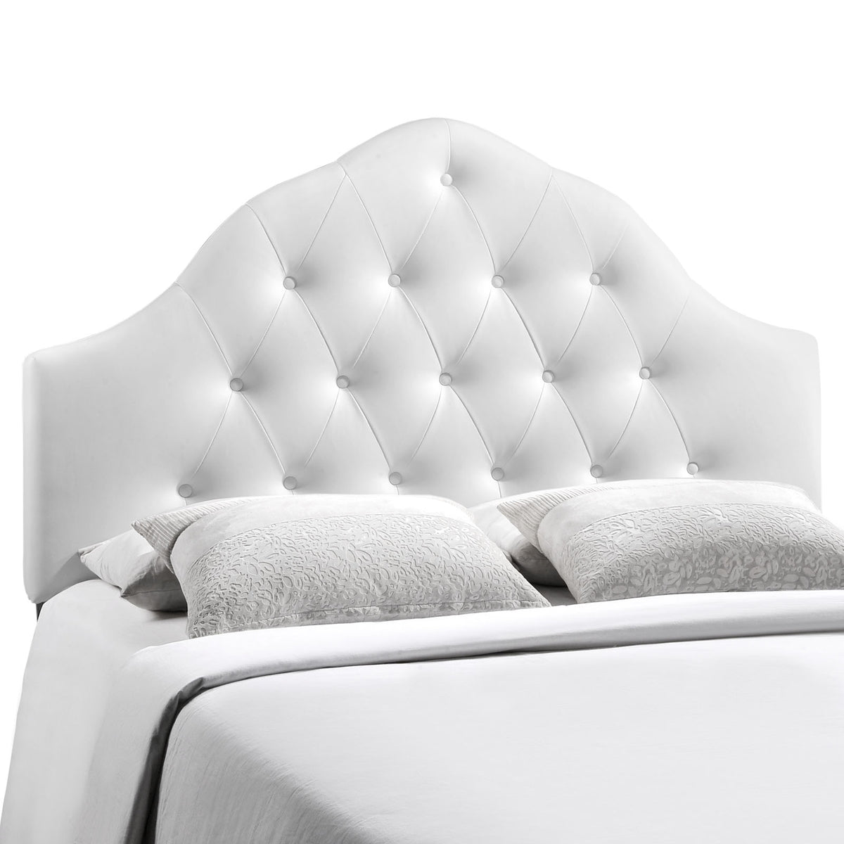 Sovereign King Upholstered Vinyl Headboard  White