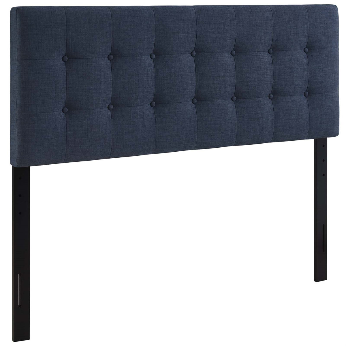 Ergode Emily Button Tufted Linen Fabric Upholstered Full Headboard - Elegant Design, Durable Construction, Tranquil Sleep - Navy