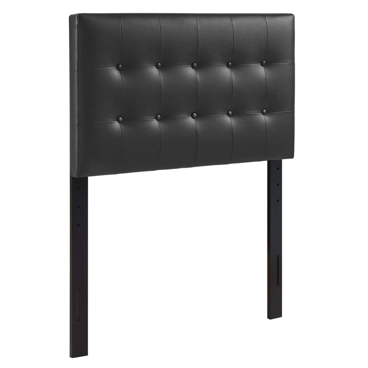 Ergode Emily Button Tufted Faux Leather Upholstered Twin Headboard - Sophisticated and Elegant Bedroom Dcor - Durable Constructi
