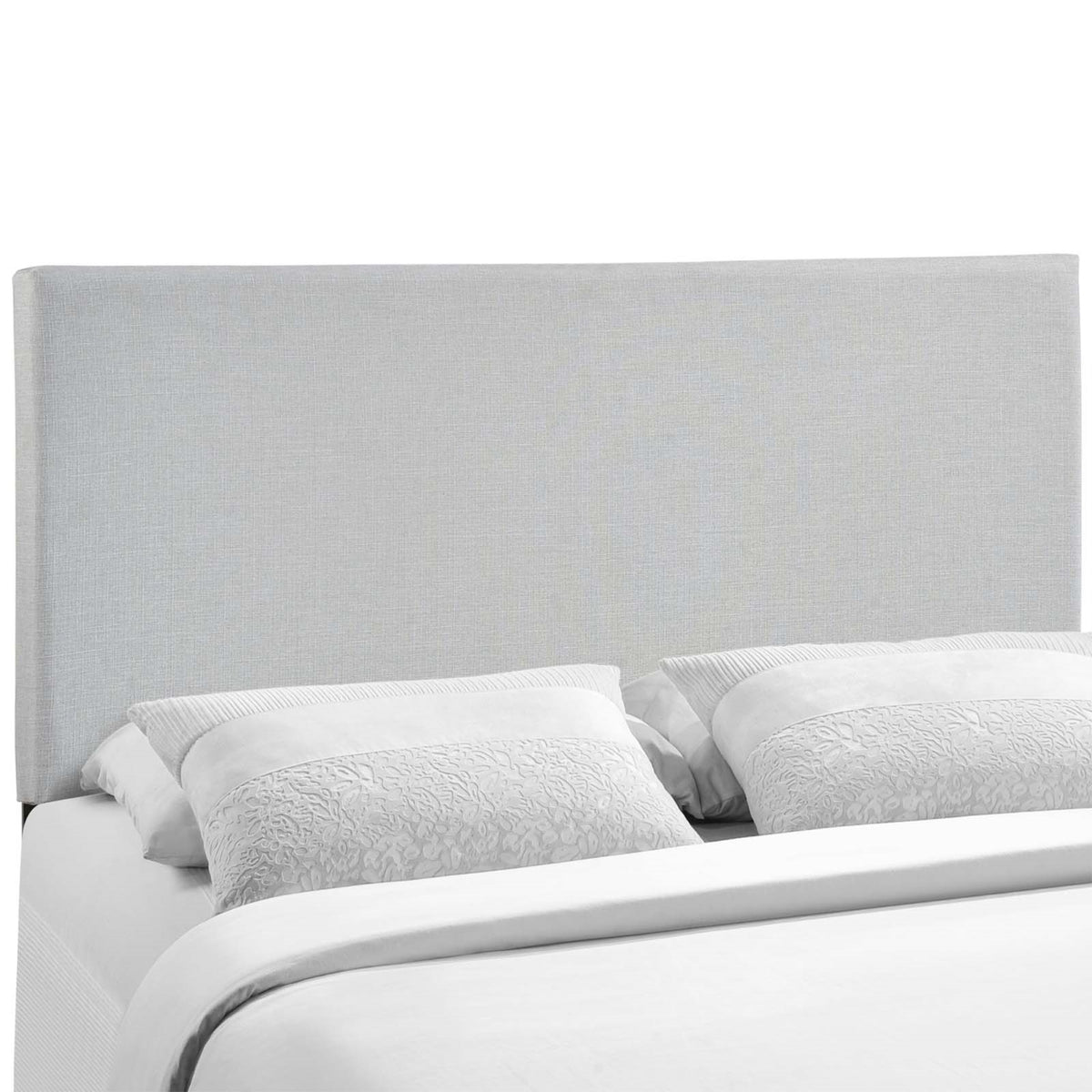 Ergode Region Linen Fabric Upholstered Queen Headboard - Upgrade Your Bed with Spacious and Elegant Design - Contemporary Style 
