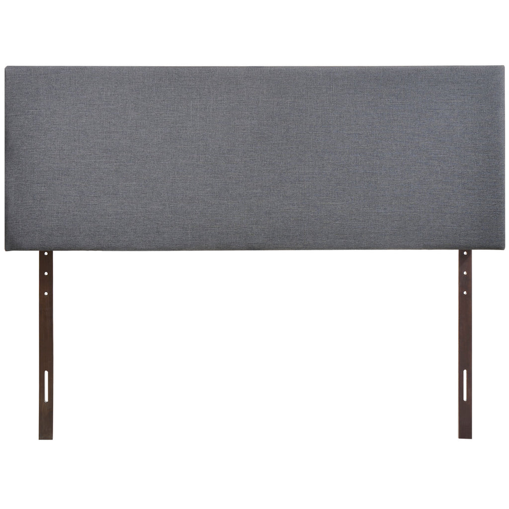 Modway Region Linen Fabric Upholstered Queen Headboard In Smoke