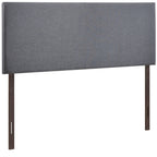 Modway Region Linen Fabric Upholstered Queen Headboard In Smoke