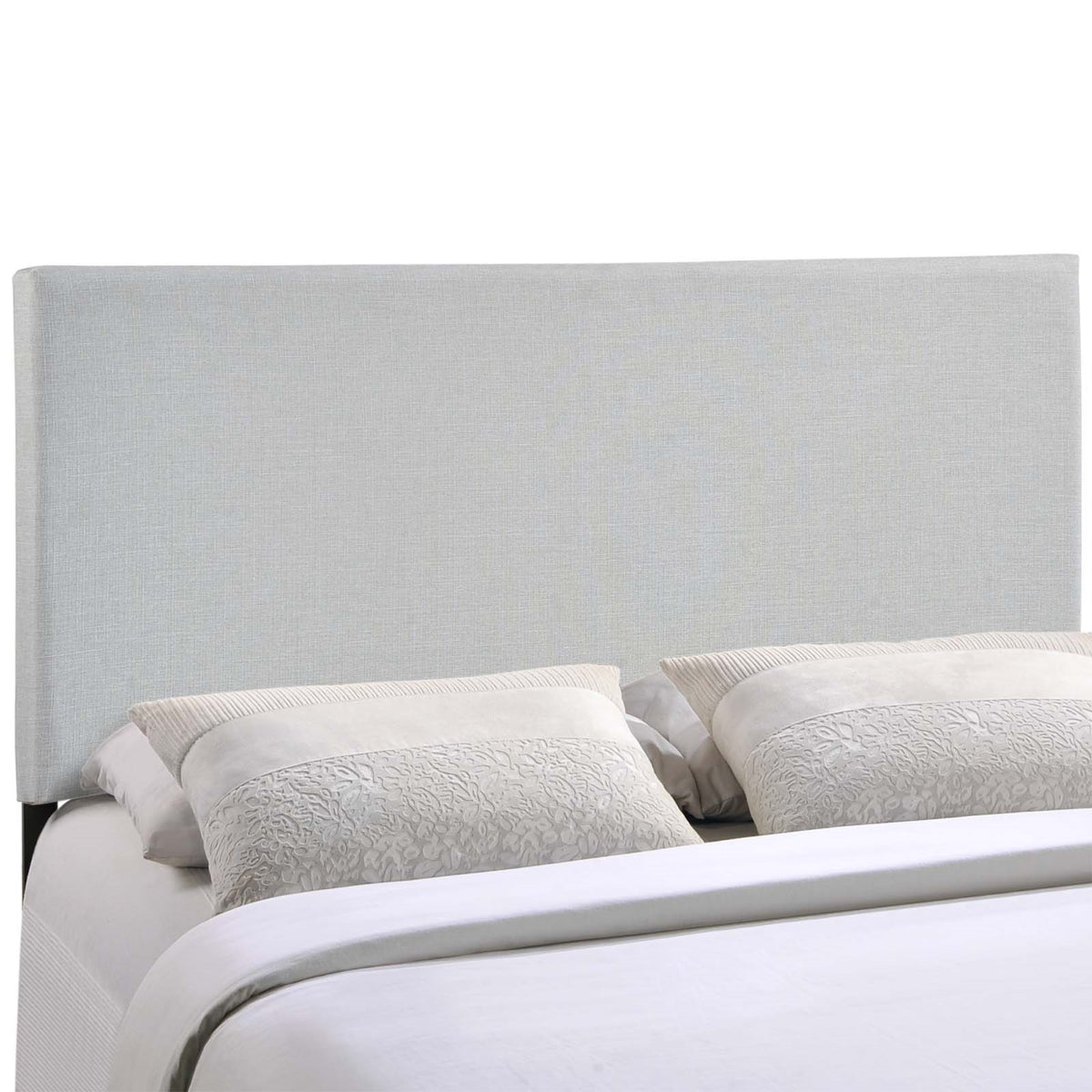 Ergode Region Linen Fabric Upholstered Full Headboard - Spacious & Elegant Upgrade for Your Bed - Contemporary Style - Sky Gray