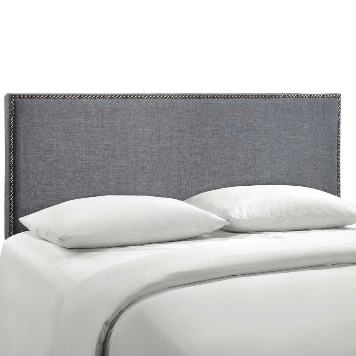 Ergode Region Linen Fabric Upholstered Queen Headboard - Spacious & Elegant Design, Particleboard & Solid Wood Construction, Sty