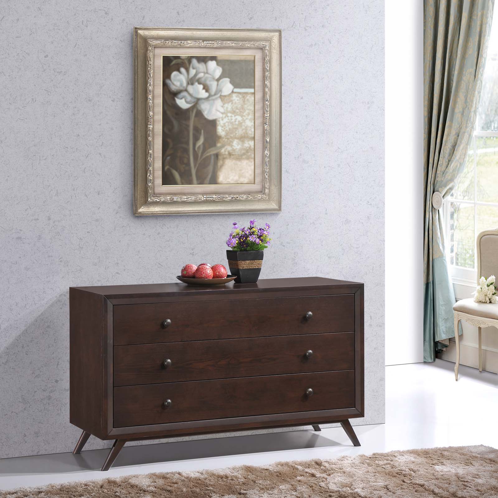 Modway Tracy Wood Dresser in Cappuccino