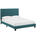 Melanie Queen Platform Bed  Chic Elegance, Contemporary Style, Sturdy Wood Frame, No Box Spring Needed, 800 Lbs Weight Capacity