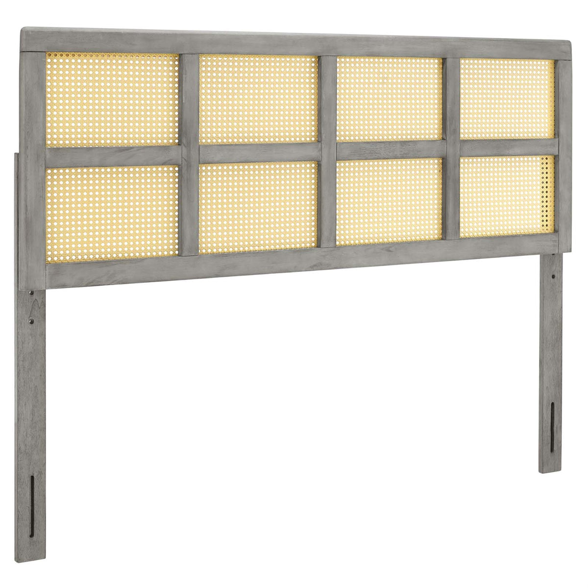 Luana Cane Woven Rattan Full Headboard  Midcentury Modern Style, Organic Feel, Interchangeable Bed Frame Compatible, Solid Rub