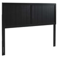 Robbie Wood Full Headboard  Retro Design, Organic Aesthetics  Fits Billie & Margo Collections  Durable & Customizable  Black