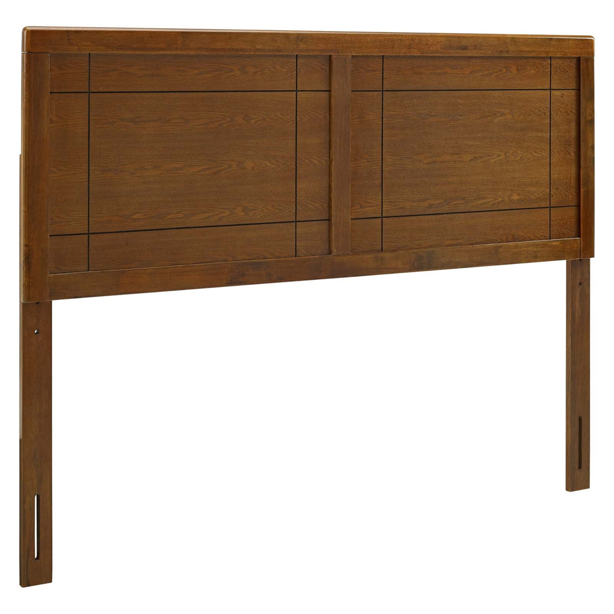 Retro Charm meets Contemporary Style with Archie Wood King Headboard - Walnut. Enhance your bedroom with this timeless window pa